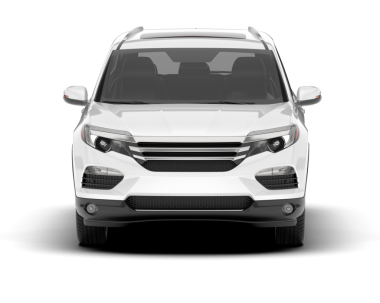 beyaz arkaplanda izole edilmiş gerçekçi araba.