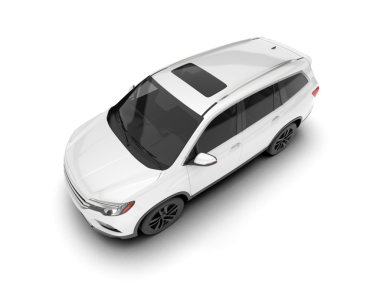 Beyaz, modern bir araba beyaz arka planda izole edilmiş. 3 Boyutlu Hazırlama.