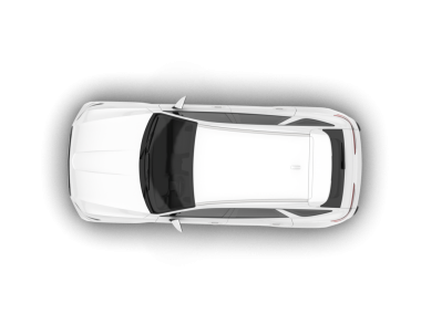 Siyah arkaplanda izole edilmiş beyaz bir arabanın 3 boyutlu görüntüsü