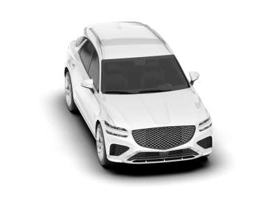 Gri arka planda izole edilmiş modern gümüş araba. 3d oluşturma.