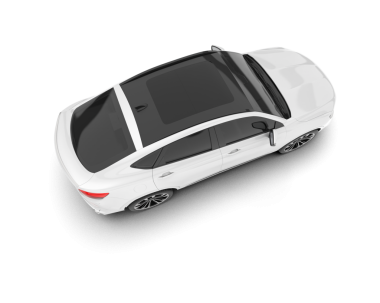 Araba beyaz arka planda izole edilmiş. 3d illüstrasyon - resim