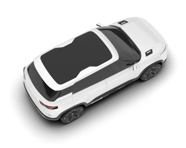 Beyaz arkaplandaki araba.