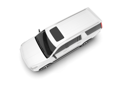 Astarlı bir arabanın üç boyutlu görüntüsü beyaz arka grupta izole edilmiş.