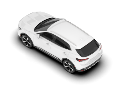 Beyaz arka planı olan beyaz, modern bir araba. yüksek kaliteli fotoğraf