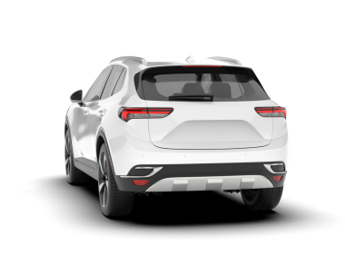 Modern SUV beyaz arka planda izole edildi. 3d oluşturma.