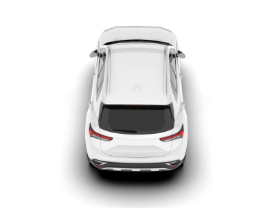 Beyaz arka planda beyaz araba. vektör illüstrasyonu