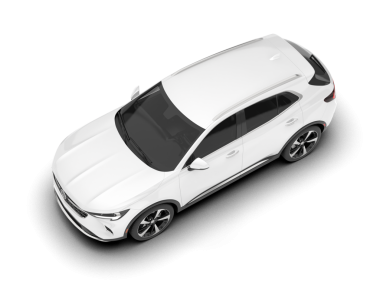 modern beyaz elektrikli araba 3 boyutlu izole edilmiş.