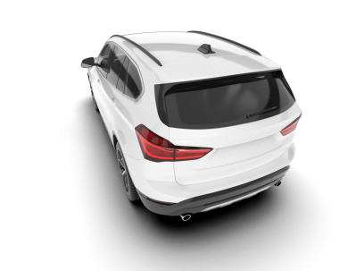 Beyaz bir arka planda beyaz araba