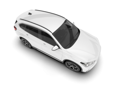 Arka manzaralı beyaz araba.