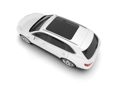 Modern araba arka planda izole edilmiş. 3d oluşturma.