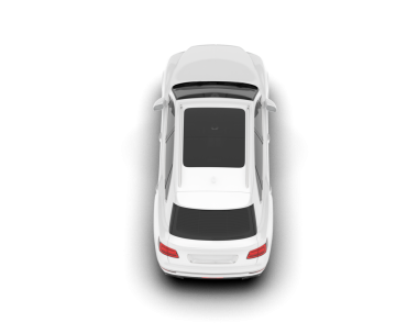 Beyaz arkaplanda beyaz araba arka planı 3 boyutlu görüntüleme