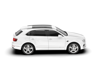 Beyaz arka planda beyaz lüks araba.