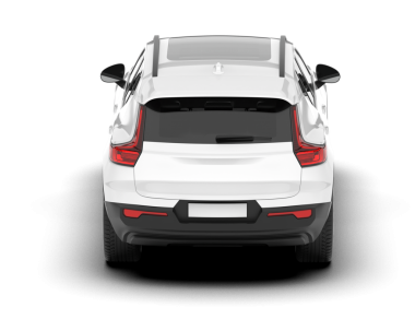 beyaz arkaplanda modern araba