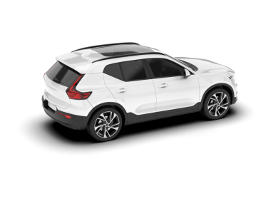 Beyaz izole edilmiş arka planda SUV vagonu 3 boyutlu görüntüleme