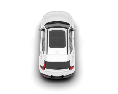 araba üstü görünümü gri arkaplanda izole edildi.