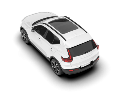 Araba izole. Vektör çizimi. 3d illüstrasyon.