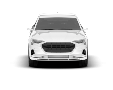 Araç ön görünümü beyaz arkaplanda izole edildi