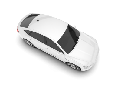 modern beyaz araba yan görünümü