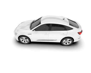 araba beyaz arkaplanda izole edildi
