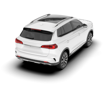 beyaz arka planda izole edilmiş gerçekçi beyaz modern araba