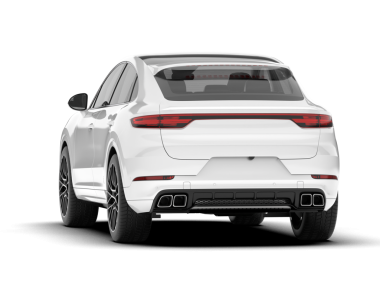 Beyaz, modern SUV arabası. 3 boyutlu resimleme