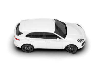 Beyaz arka planda modern bir araba. 3d oluşturma.