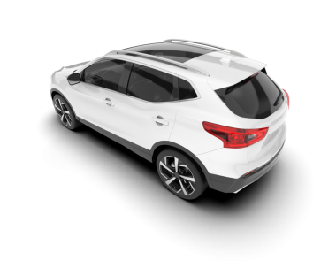 modern beyaz araba kırpma yolu ile beyaz arkaplanda izole