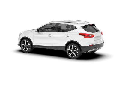 Beyaz arkaplandaki araba