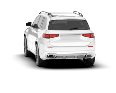 gerçekçi SUV aracı arka planda izole edildi.