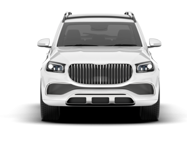 - Araba. Modern SUV beyaz arka planda izole edildi. 3D görüntüleme - illüstrasyon