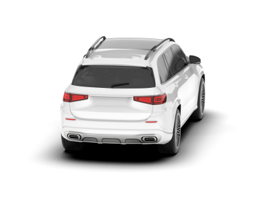 Modern beyaz cip. Araba beyaz arka planda izole edilmiş. 3d oluşturma.