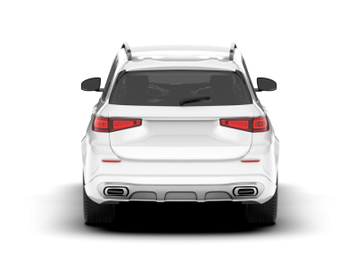modern beyaz araba arka görünümü