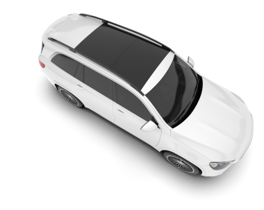 Siyah arka planda beyaz modern araba