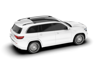 modern lüks araba gölgeli beyaz bir arka planda izole edilmiş..