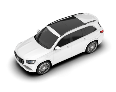 - Araba. Beyaz arka planda modern bir araba. 3 boyutlu illüstrasyon. yüksek kalite