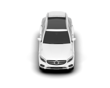 araba beyaz arkaplanda izole edildi