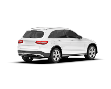 Beyaz arka planı olan beyaz bir araba. 3d oluşturma