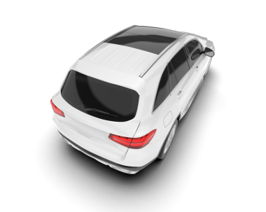 araba beyaz arkaplanda izole edildi.