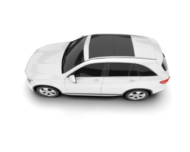 Modern araba beyaz arka planda izole edilmiş. 3 Boyutlu Hazırlama