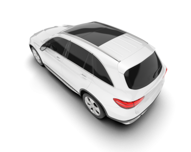 beyaz arkaplanda izole edilmiş araba 3 boyutlu görüntüleme