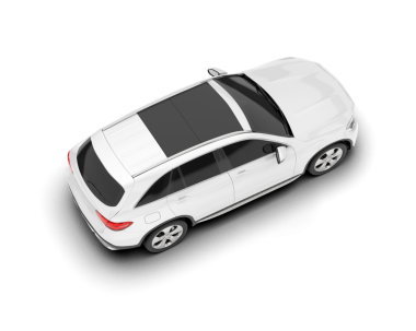 modern araba beyaz arkaplanda izole edildi