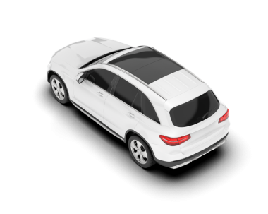 - Araba. Beyaz arkaplanda 3d illüstrasyon