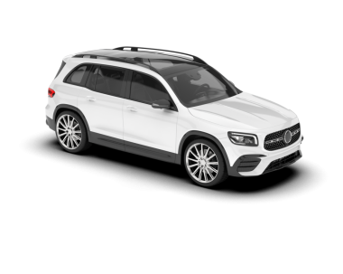 Gri arka planda modern lüks SUV arabası