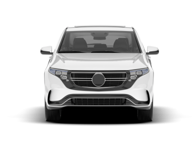 Beyaz arka planda beyaz lüks bir araba. 3d illüstrasyon