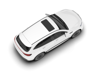 modern araba beyaz arka planda izole edildi. 3 boyutlu çizim - illüstrasyon