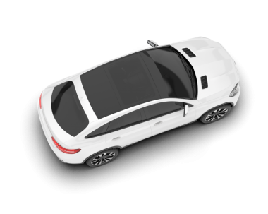 Gri arka planda izole edilmiş beyaz modern araba. 3d oluşturma