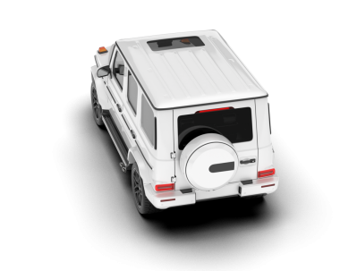 Gri arka planda beyaz modern vintage kamyon