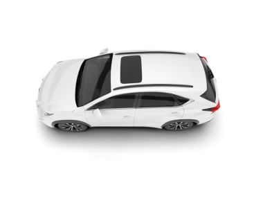 beyaz arka planda modern araba, 3 boyutlu illüstrasyon