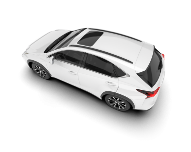 beyaz modern SUv beyaz arkaplanda izole