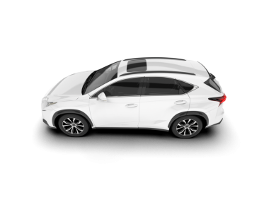 beyaz arkaplanda modern araba